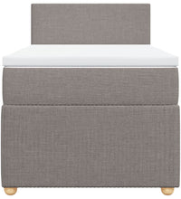 Boxspringbett mit Matratze Taupe 80x200 cm Stoff