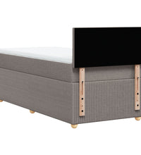Boxspringbett mit Matratze Taupe 80x200 cm Stoff
