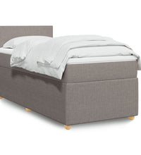 Boxspringbett mit Matratze Taupe 80x200 cm Stoff