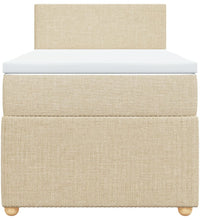 Boxspringbett mit Matratze Creme 80x200 cm Stoff