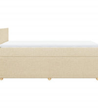 Boxspringbett mit Matratze Creme 80x200 cm Stoff