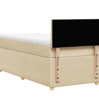 Boxspringbett mit Matratze Creme 80x200 cm Stoff
