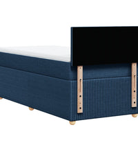 Boxspringbett mit Matratze Blau 80x200 cm Stoff