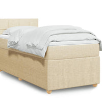 Boxspringbett mit Matratze Creme 80x200 cm Stoff
