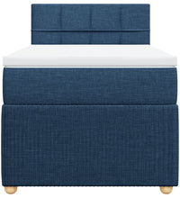 Boxspringbett mit Matratze Blau 80x200 cm Stoff