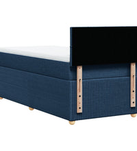 Boxspringbett mit Matratze Blau 80x200 cm Stoff