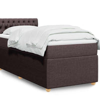 Boxspringbett mit Matratze Dunkelbraun 80x200 cm Stoff