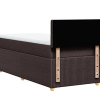 Boxspringbett mit Matratze Dunkelbraun 80x200 cm Stoff