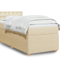 Boxspringbett mit Matratze Creme 80x200 cm Stoff
