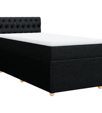 Boxspringbett mit Matratze Schwarz 90x190 cm Stoff
