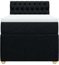 Boxspringbett mit Matratze Schwarz 90x190 cm Stoff