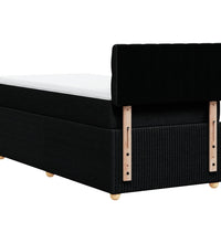 Boxspringbett mit Matratze Schwarz 90x190 cm Stoff