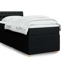 Boxspringbett mit Matratze Schwarz 90x190 cm Stoff