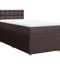 Boxspringbett mit Matratze Dunkelbraun 90x190 cm Stoff