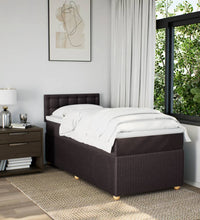 Boxspringbett mit Matratze Dunkelbraun 90x190 cm Stoff