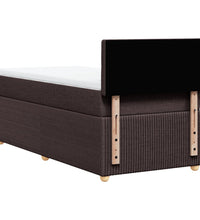Boxspringbett mit Matratze Dunkelbraun 90x190 cm Stoff