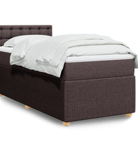 Boxspringbett mit Matratze Dunkelbraun 90x190 cm Stoff