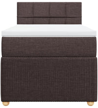 Boxspringbett mit Matratze Dunkelbraun 90x200 cm Stoff
