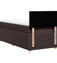 Boxspringbett mit Matratze Dunkelbraun 90x200 cm Stoff