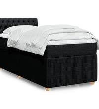 Boxspringbett mit Matratze Schwarz 90x200 cm Stoff