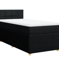 Boxspringbett mit Matratze Schwarz 100x200 cm Stoff