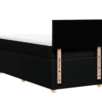 Boxspringbett mit Matratze Schwarz 100x200 cm Stoff