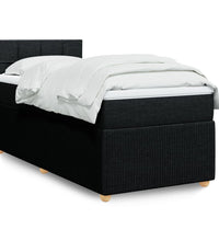 Boxspringbett mit Matratze Schwarz 100x200 cm Stoff