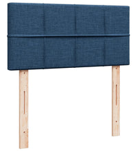 Boxspringbett mit Matratze Blau 100x200 cm Stoff