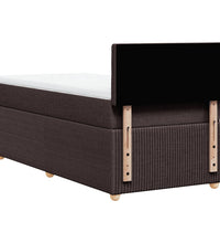Boxspringbett mit Matratze Dunkelbraun 100x200 cm Stoff