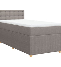 Boxspringbett mit Matratze Taupe 100x200 cm Stoff