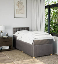 Boxspringbett mit Matratze Taupe 100x200 cm Stoff