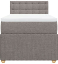 Boxspringbett mit Matratze Taupe 100x200 cm Stoff