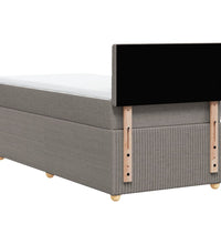 Boxspringbett mit Matratze Taupe 100x200 cm Stoff