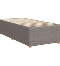 Boxspringbett mit Matratze Taupe 100x200 cm Stoff