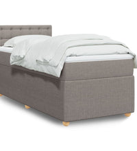 Boxspringbett mit Matratze Taupe 100x200 cm Stoff