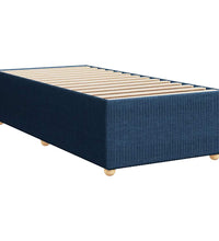 Boxspringbett mit Matratze Blau 100x200 cm Stoff