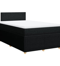Boxspringbett mit Matratze Schwarz 120x190 cm Stoff