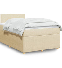 Boxspringbett mit Matratze Creme 120x190 cm Stoff
