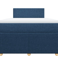 Boxspringbett mit Matratze Blau 120x190 cm Stoff