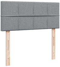 Boxspringbett mit Matratze Hellgrau 120x190 cm Stoff