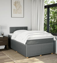 Boxspringbett mit Matratze Dunkelgrau 120x190 cm Stoff