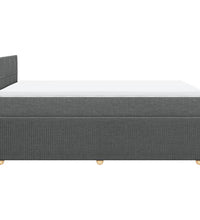 Boxspringbett mit Matratze Dunkelgrau 120x190 cm Stoff