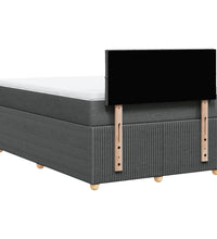 Boxspringbett mit Matratze Dunkelgrau 120x190 cm Stoff