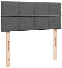 Boxspringbett mit Matratze Dunkelgrau 120x190 cm Stoff