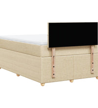 Boxspringbett mit Matratze Creme 120x190 cm Stoff