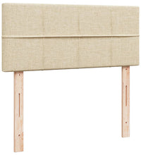 Boxspringbett mit Matratze Creme 120x190 cm Stoff