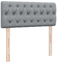 Boxspringbett mit Matratze Hellgrau 120x190 cm Stoff