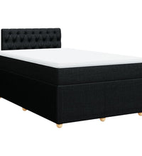 Boxspringbett mit Matratze Schwarz 120x190 cm Stoff