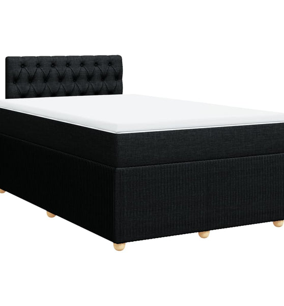 Boxspringbett mit Matratze Schwarz 120x190 cm Stoff