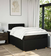 Boxspringbett mit Matratze Schwarz 120x190 cm Stoff
